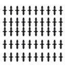 50pcs Garden Lawn IrrigationDouble Barbed Connector Fitting for 4/7mm Tubing