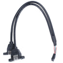 9 Pin To Dual USB 2.0 Type A Female Header Adapter Cable Motherboard Mainbo