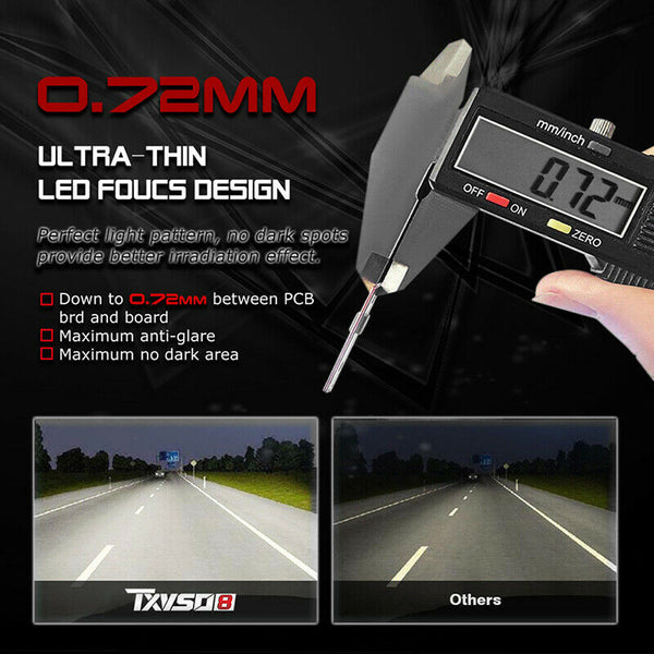 2X 110W 30000LM M7 H7 LED Car Headlight Conversion Globes Canbus Bulb Beam 6 Gw