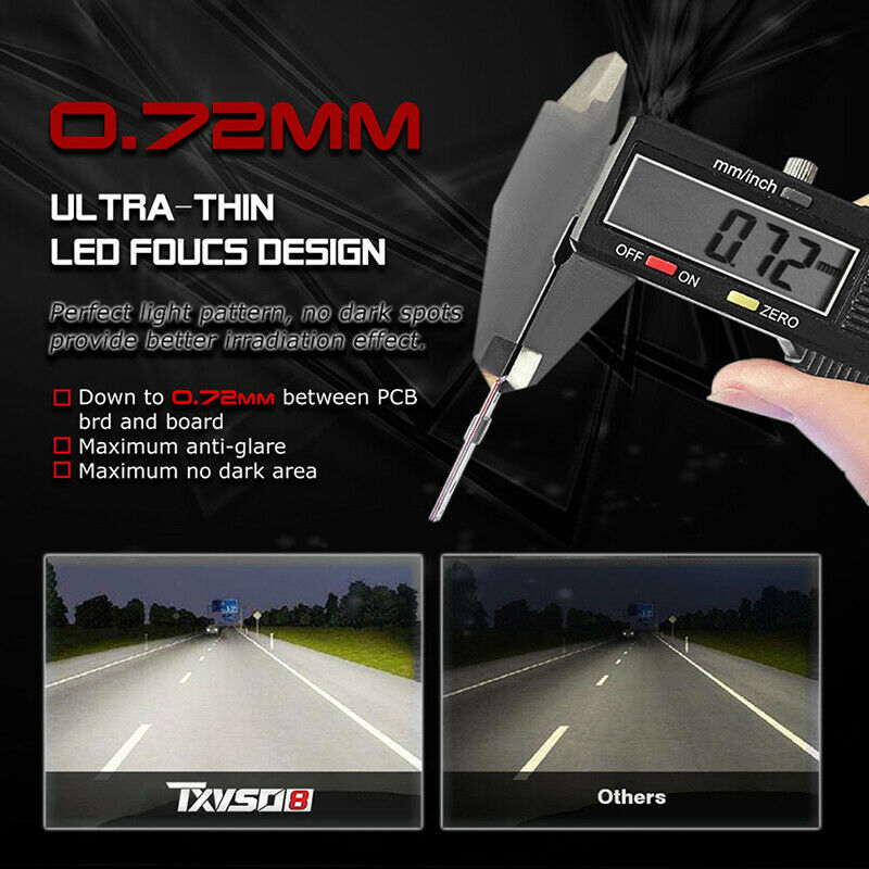 2X 110W 30000LM M7 H7 LED Car Headlight Conversion Globes Canbus Bulb Beam 6 Gw