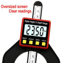 0-80Mm Lcd Digital Height Depth Counting Depth Gauge Woodworking Depth Gaug M9R2