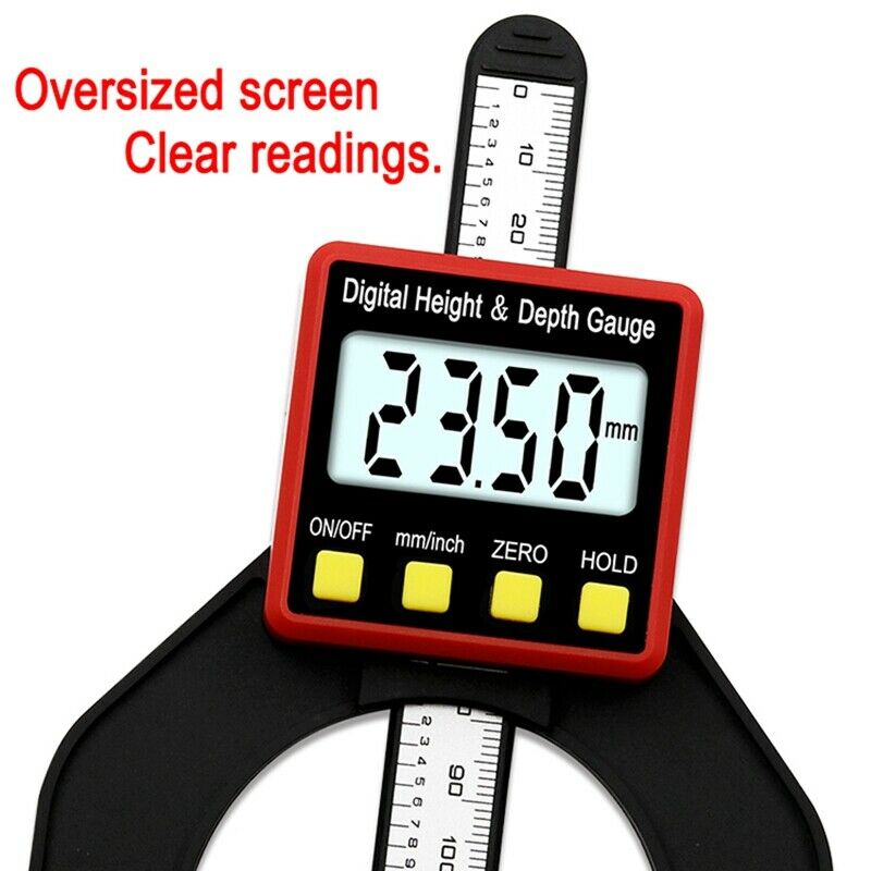 0-80Mm Lcd Digital Height Depth Counting Depth Gauge Woodworking Depth Gaug M9R2