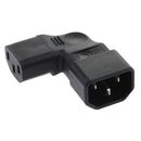 High Performance Male 90 Degree IEC 320 C14 To Female C13, Additional Cable