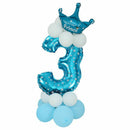Foil Balloon Number Balloon Latex Balloon Blue Huge Number Balloon Baby Sho J2M9