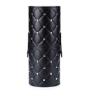 Fashion Leather Makeup Brush Storage Case Empty Holder Organizer (Black M) A