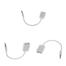 3x 3.5mm Male Plug Jack To USB 2.0 Female AUX Audio Adapter Converter Cable