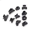 10pcsular Mixed Small Plastic Black Hair Clips Hairpin Claws Clamps LJ
