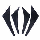 4X Car Front Bumper Lip Splitter Fins Spoiler Canards Body Refit Carbon Texture