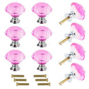 10 Pcs Crystal Glass Cabinet Knobs 30Mm Diamond Shape Drawer Kitchen Cabine N1Y2