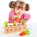 Wooden Plucking Toys for Kids Children's Insert Carrot Game To Explore