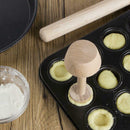Wood Egg Tart Portable Double Side Pastry Pusher Mold Kitchen Baking Tools