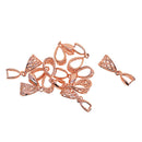 20x Mixed Floral Pinch Bails 26x9x7mm Clips Connectors Jewelry Findings DIY