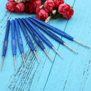 8pcs Plastic Handle Aluminium Material Knitting Needle Sewing Tools