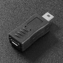 Mini USB 5Pin Male to Micro USB Female T Shape V3 to V8 Adapter Converter