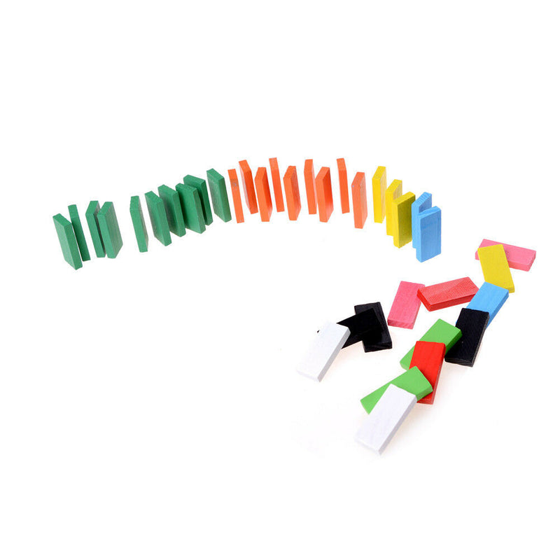 100Pcs Domino Building Authentic Standard Wooden Toys Education FT