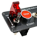 12V Carbon Fiber Panel Racing Engine Start Button Ignition Switch Panel LED R7D6