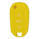 3 Buttons Silicone Car Key Cover Holder Entry Folding Flip Shell Remote