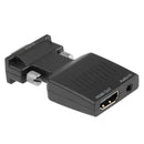 Portable VGA Male Port to HDMI Female Port Converter Adapter Connector