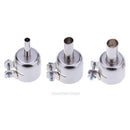 3x 5/8/10mm Stainless Steel Hot Air Nozzles for 858D 878D 898D Soldering Station