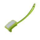 Portable Toilet Brush Plastic Long Handle Bathroom Toilet Bowl Scrub Double U2N2