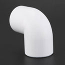 2 PCS Elbow White PVC 32mm Inner Diameter Wire Pipe Connector R3N4
