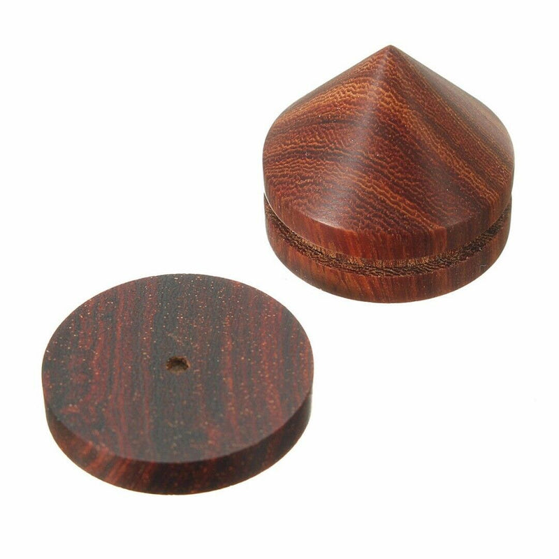 8Pcs Rosewood Speaker Isolation Feet Stand 23mm/0.91" Wooden Spikes + Base Pad