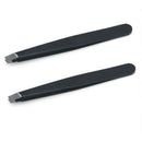 Professional Black Eyebrow Tweezers Hair Beauty Slanted Stainless Steel Tweezer