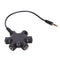 Earphone Headphones Audio Splitter Adapter w/ Connect Cable For Ipod Black FS3C