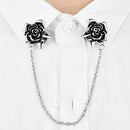 2 Pieces Sweater Shawl Clips Cardigan Dresses Clip Flowers Collar Clip With H9I7