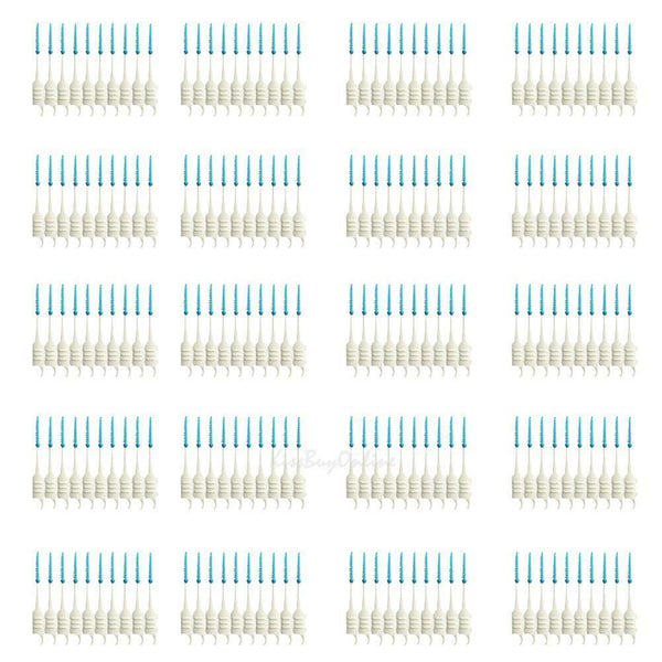200pcs Double Floss Head Hygiene Dental Plastic Interdental Brush Toothpick