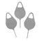 3pcs/set Sim Card Tray Removal Eject Pin Key Tool Stainless Needle for Phone ME