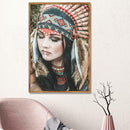 5D DIY Full Drill Diamond Painting Cross Stitch Embroidery Kit (Indian07)