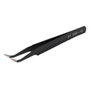 Nail Art Rhinestones Eyelashes Extension Straight & Curved Tweezers Tool Se
