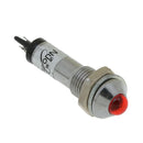 10pcs 8mm 12V Red LED Metal Indicator Pilot Light XD8-2