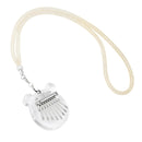 Cute Acrylic Kalimba 8 Keys Transparent Mbira Instruments Pendant Gift Kids