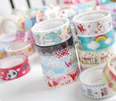 10PCS 3*1.5 m Paper Sticky Adhesive Stickers Decorative Washi Tapes for-DIY