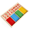 Math Manipulatives Wooden Counting Sticks Baby Kids Preschool Educational Toys