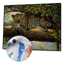 Painting By Numbers Kit DIY Tree Leopard Canvas Oil Art Picture Home Decor
