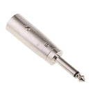 Male XLR to Male 1/4" (6.35mm) TRS Mono Plug Audio Adapters