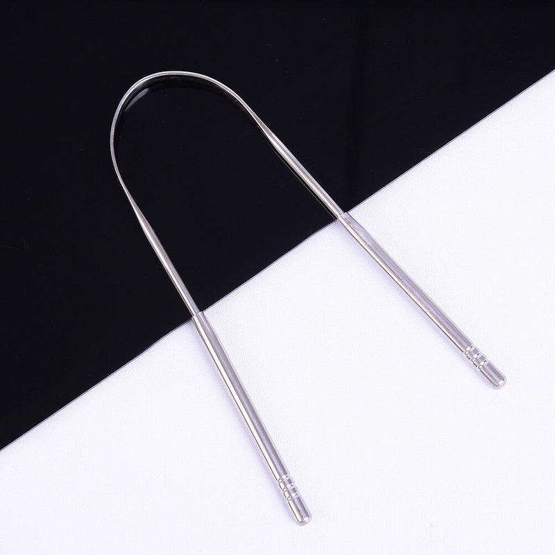 Stainless Steel Tongue Scraper Cleaner Fresh Breath Cleaning Tongue Care Too Gw