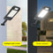 128LED Waterproof Solar Wall Light Motion Outdoor Garden Control Lamp (C)