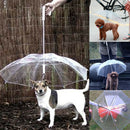 Dog Walking Waterproof Pet Clear Umbrella Cover Raincoat Built-in Leash Hook