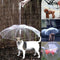 Dog Walking Waterproof Pet Clear Umbrella Cover Raincoat Built-in Leash Hook