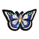 Butterfly sequins rhinestones bead brooch patches sew on beading applique DIY ES