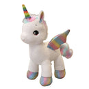 Cute Rainbow Unicorn Horse Plush Soft Toys for Kids Girl Birthday Gift White