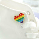 Rainbow Love Heart Badge Brooch Creative Enamel Geometric Pins Jewelry Gift