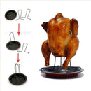 Chicken Roaster Roasting Tray Rack Bake Pan Vertical 1PC Upright HOT BBQ I8 E2U4