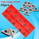 10` TCMT110204 VP15TF/TCMT21.51 Carbide Inserts CNC Blade Lathe Turning Tool Set