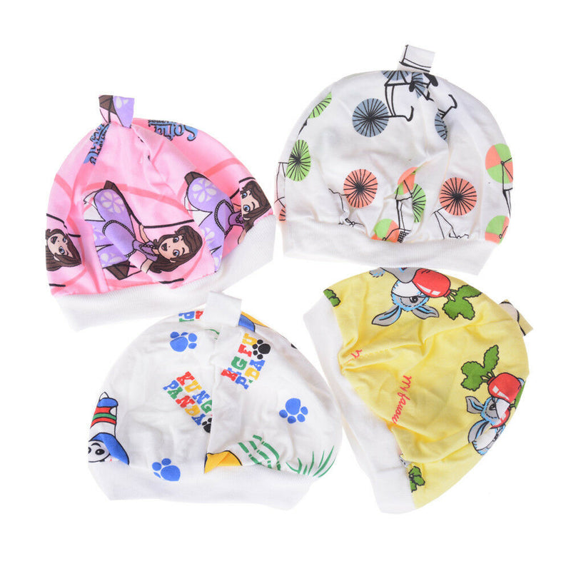 Newborn Toddler Baby Boys Girls Cotton Hat Soft Cap 0-3 Months NTJ SJ3C MO