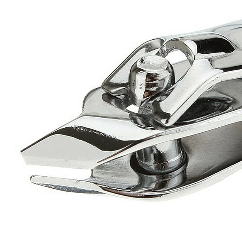 Straight Edge Nail Clipper Finger Toe Cutter Trimmer Stainless Steel 1pc